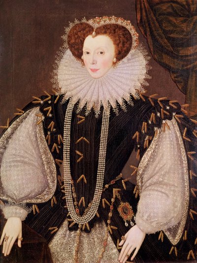 Portret van Elizabeth Sydenham, Lady Drake, c.1585 door George Gower